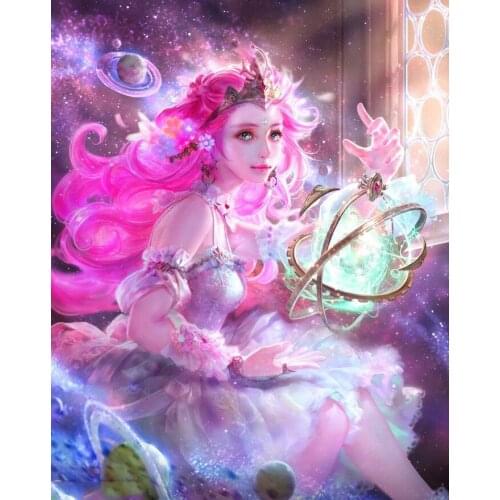 5D diamond painting Full square wall stickers Cuadros Cross stitch kit haft diamentowy set Cartoon woman art Mosaic animal Fairy