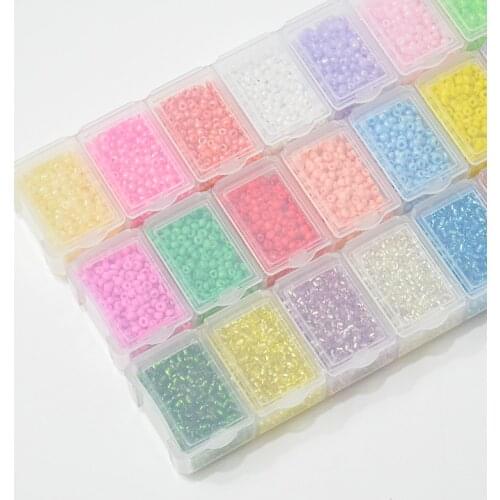 7000pcs 2mm Charm Czech Glass Seed Beads DIY Bracelet Necklace Beads For Jewelry Making DIY Earring Necklace Clothes Accessories