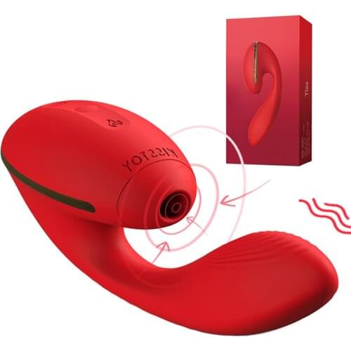 Heating Dildo G-spot Vibrator Nipple Clitoris Sucking Stimulator Body Massage Masturbation Vibrator Sex Toys For Woman Sex Shop