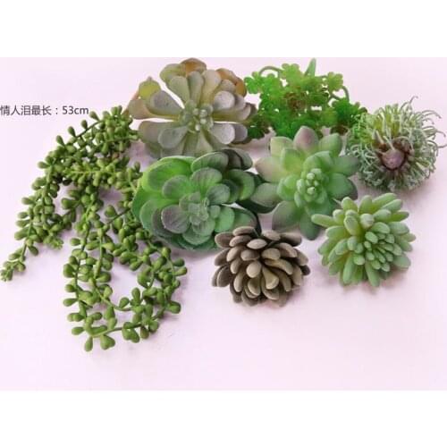 Artificial Succulents Plants Home Garden Bedroom Living Room Office Decoration Accessories Fake Plants Desktop Mini Small Bonsai