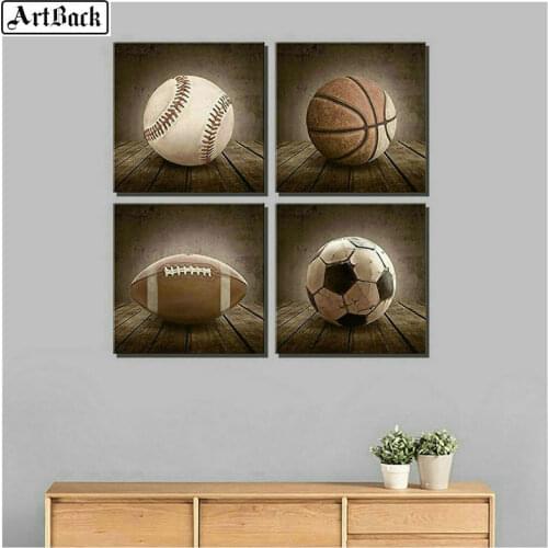 25 style 4 spell painting football baseball 5d diy diamond painting animal full square drill diamond embroidery mosaic