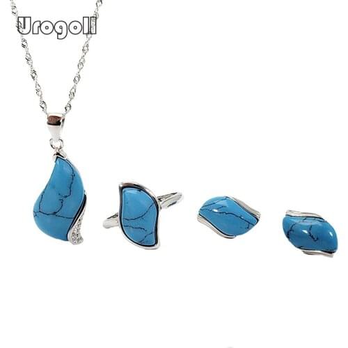 Classic Women Jewelry Set Pure 925 Sterling Silver Fashion Gem Zircon Necklace Earrings Ring Set For Bride Wedding Party