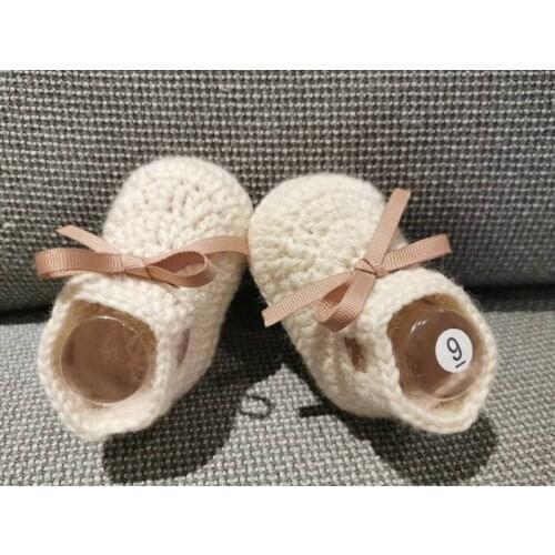 Hand woven lace bowknot short boots baby shoes walking shoes