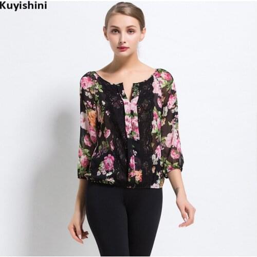 Женские рубашки с принтом KUYISHINI China At AliExpress