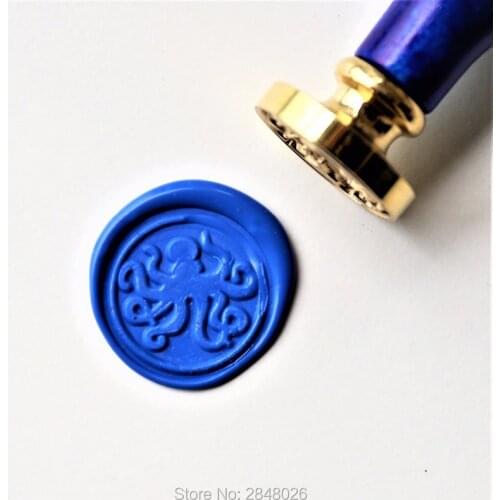 Octopus Wax Seal Stamp, wedding stamp ,party wax seal stamp,initial wax seal stamp set