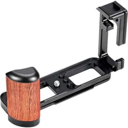 Camera Grip Base,for Fuji X-100V Camera Handle Solid Wood Vertical Camera L Bracket