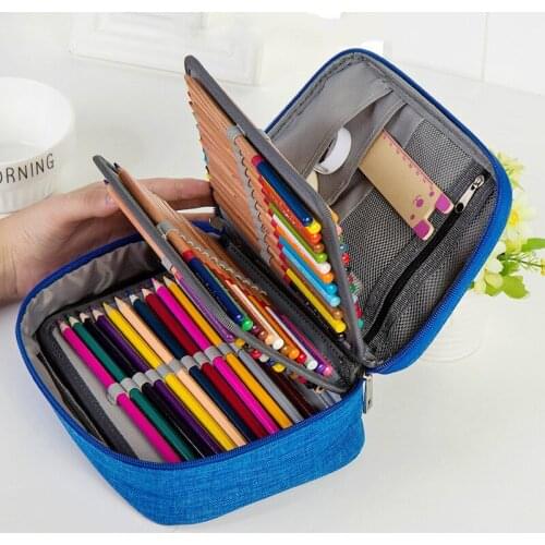 School Pencil Cases For Girls Boy Pencilcase 72 Holes Pen Box Penalty Multifunction Storage Bag Pouch Student Stationery Kit