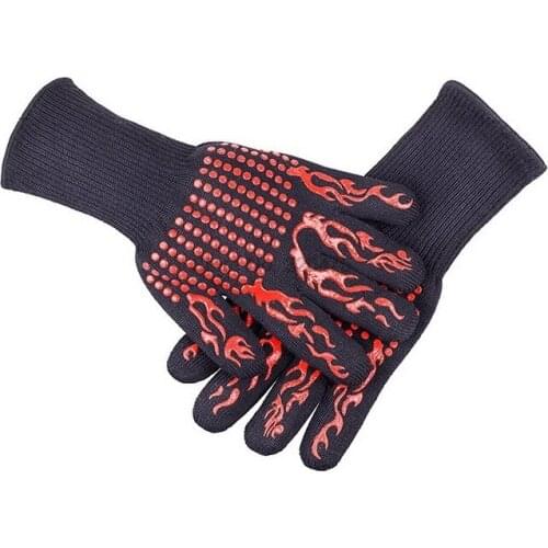 By dhl 200pcs high quality Oven Mitts Gloves BBQ Grilling Cooking Gloves - 932F Extreme Heat Resistant Gloves