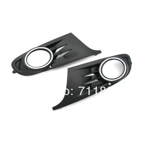 Fog Grille Insert With Chrome Ring For VW Golf MK6