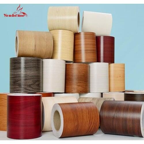 DIY Self-adhesive Baseboard Floor Sticker Wood Style Skirting Line Waterproof Vinyl Waist Line Wallpaper Modern Decal Home Decor