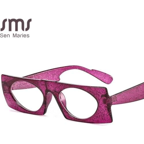 Sen Maries Vintage Square Sunglasses Women Retro Rectangle Frame Sun Glasses Black Red Flat Mirror Female Male Eyewear Oculos