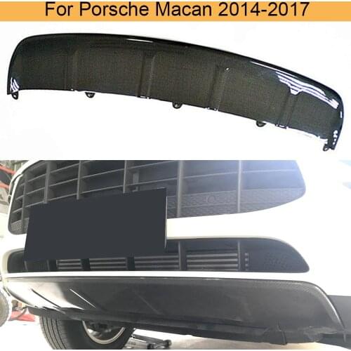 Car Front Bumper Lip Spoiler For Porsche Macan Standard 2014 - 2017 Front Bumper Lip Guard Spoiler Splitters Carbon Fiber