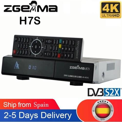 Zgemma star H7S E2 Linux Satellite Cable 4k UHD Receiver 2*DVB-S2/S2X + DVB-T2/C Three tuners