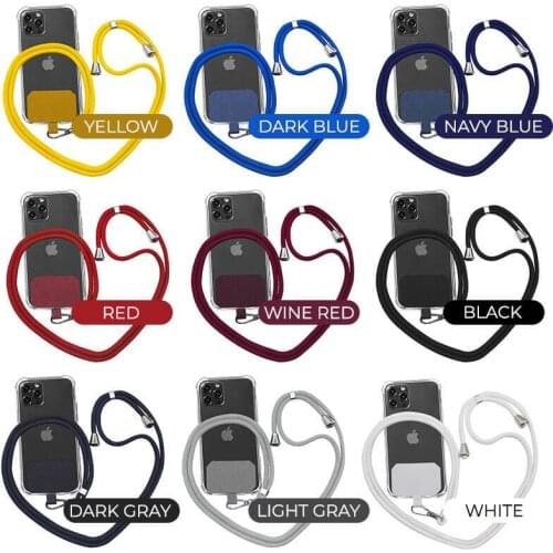 Universal Crossbody Nylon Patch Phone Lanyards Mobile Phone Strap Lanyard 9 Colors Soft Rope for Cell Phone Hanging Cord Sueea