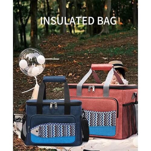 Lunch Bag – Cool Bag for Lunch,Adjustable Shoulder Strap, for Carrying Lunch Box - Lunch Kit for Camping, Fishing, Barbecues