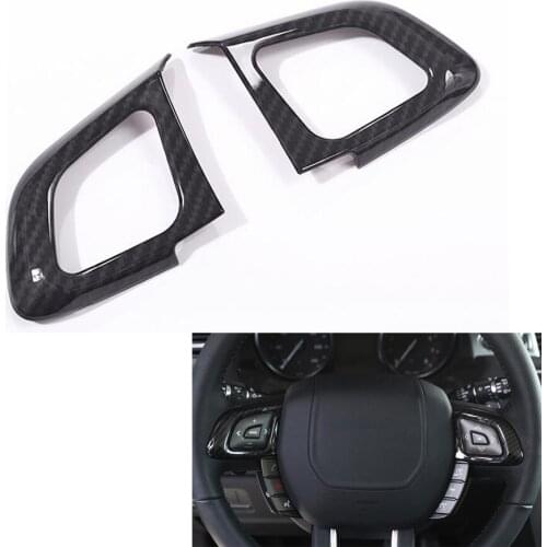 YAQUICKA Car Steering-wheel Steering Wheel Button Switch Frame Trim Styling Sticker For Land Rover Range Rover Evoque 2012-2017