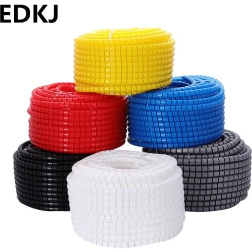 25/50/100M line organizer 8/10/15/20/25mm pipe Protection tube Cable line protection sleeve (with cable management clip)