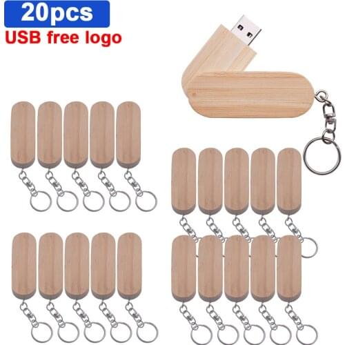 20pcs/lot UBS 2.0 wooden usb flash Drive pen drive 4GB 8GB 16GB 32GB 64GB U disk memory card custom logo pen drive for gift