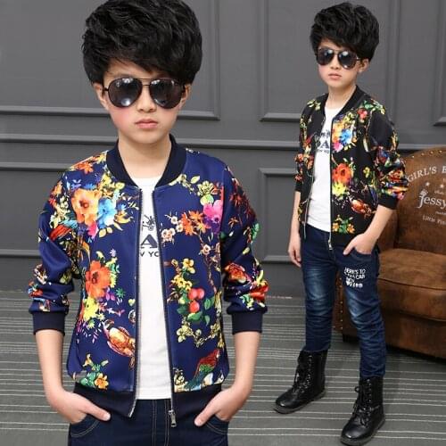 2018 Spring and Autumn Jackets Boys coat Bomber Jackets Army Print Boys Trench Jackets Winter Jackets Kids Children coat