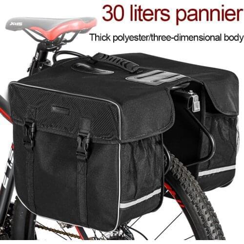 30L Bicycle Trunk Bag Waterproof MTB Road Bike Bag Cycling Double Side Rear Rack Luggage Carrier Tail Seat Pannier