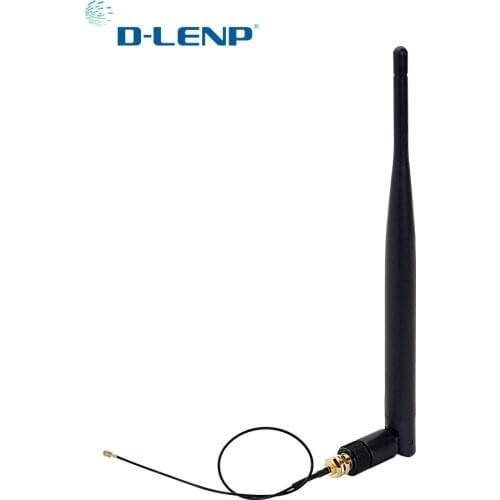 2.4GHz WiFi antenna 5dBi Aerial RP-SMA Male Connector 2.4g antena WIFI Router +20cm PCI U.FL IPX to SMA Male Pigtail Cable
