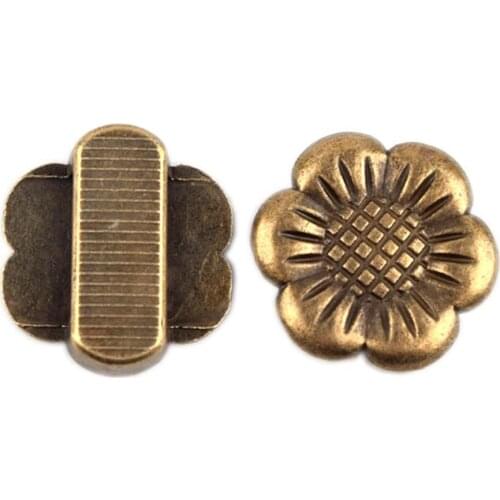 20Pcs/Lot Zinc Alloy Beads Flower Shaped Loose Beads With Large Hole For Leather Rope DIY Jewelry Finding Charms Berloque