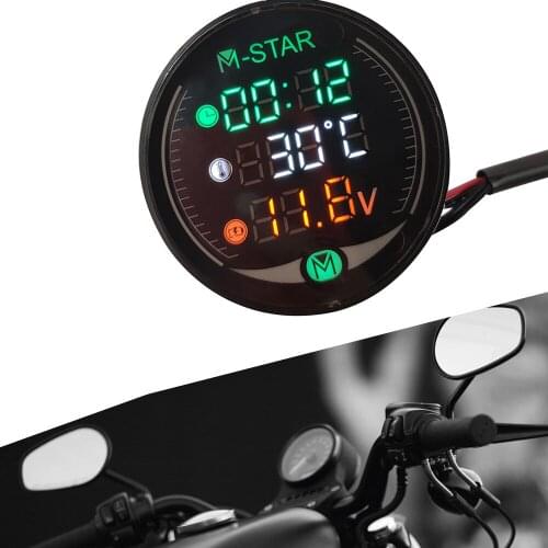 For Yamaha mt 125 01 03 25 TMAX 500 530 t max 500 530 Motorcycle Voltmeter Time Temperature LED 3-in-1 LED Digital Voltage Meter