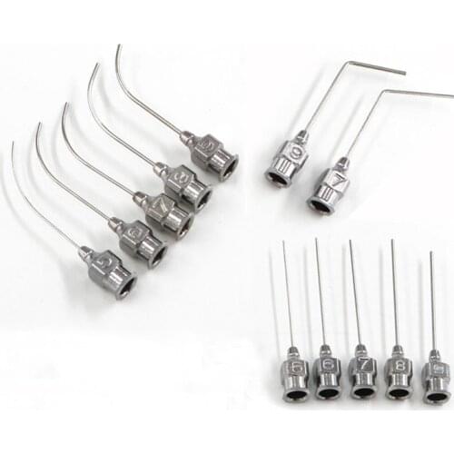 1pcs Stainless steel flushing needle, lacrimal passage flushing needle, flat needle, dental oral vascular irrigator