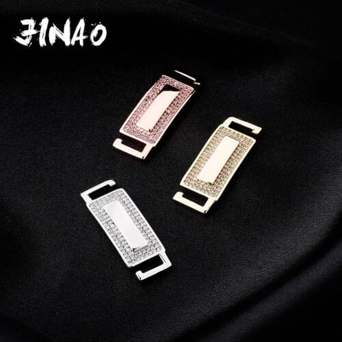 JINAO 2020 NOW HIP HOP Iced out Cubic Zirconia Custom shoe buckle Accessories DIY Sneaker Kits Buckle