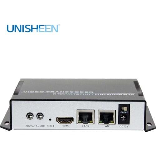 Unisheen RTSP SRT RTMPS UDP TS 4K UHD H.265 H.264 IPTV Video Encoder Transcoder HDMI Youtube Facebook Wowza