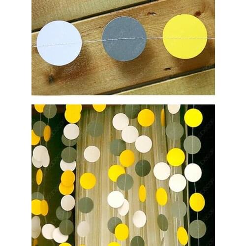 Hot 4 meter heart dots paper Flag Party bell garland Decoration Banner Bunting for birthday wedding event