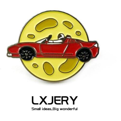 LXJERY space sports car Pin Badge On Backpack Funny Brooch Pins For Clothes Broche For Women Girls