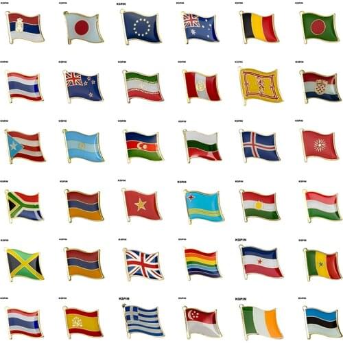 National Flag Metal Badges for Backpacks Badges Military Icon Cap/Hat Brooch Jewelry