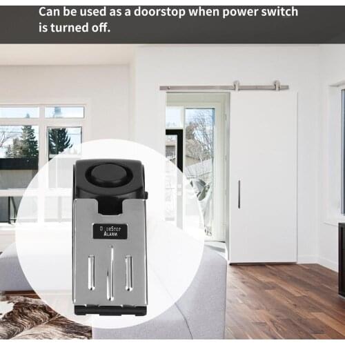Mini Wireless Vibration Triggered Home Wedge Shaped Stopper Alert Security System Door Stop Alarm Block Blocking System