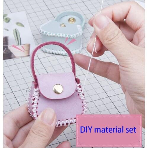 Real Leather Material Set for Coin Purse Mini Storage Bag