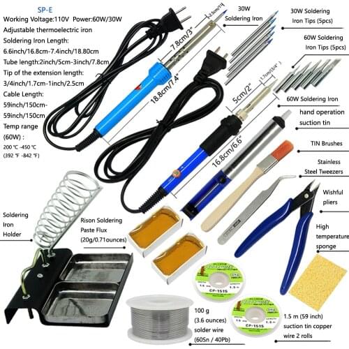 AideTek Soldering Iron Kit Welding Tool 60W 30W 23in1 Electric iron Stand SPE0