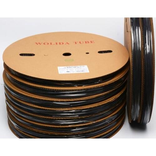 One Reel of Heat Shrink Tubing Shrinkable Tubing 10/12/14/16/20mm Black Color