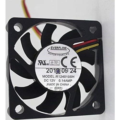 Original EVERFLOW R124010SH 12V 0.14A 4CM 4010 4 line Cooling Fan 6months Warranty