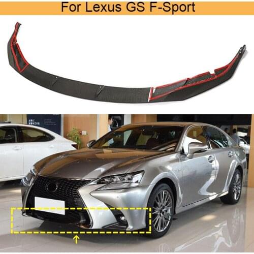 Carbon Fiber Car Front Bumper Lip Spoiler Splitters For Lexus GS F-SPORT 2016 - 2019 Front Lip Splitters