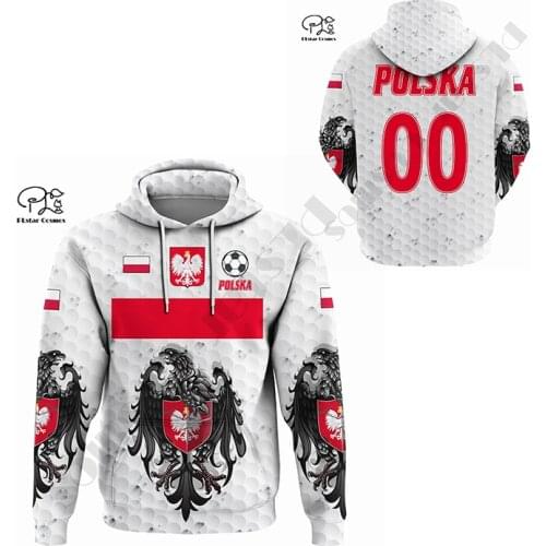 PLstarCosmos 3DPrint Newest Polish Poland Country Soccer Art Premium Uniuqe Harajuku Streetwear Unisex Hoodie/Sweatshirt/Zip C-8
