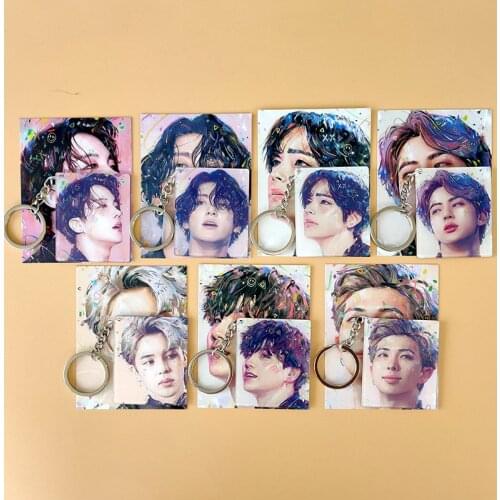 Kpop Stickers Poster Girl Adult Toys Mini Truck Keychain Pendant Postcard Gift JIMIN Rap-Monster JIN SUGA V