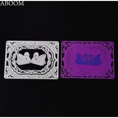 ABOOM Fresh 1PC Swan Design Carbon Steel Cutting Dies Stencil For DIY Scrapbooking Paper Card Album Embossing Metal Craft Mold