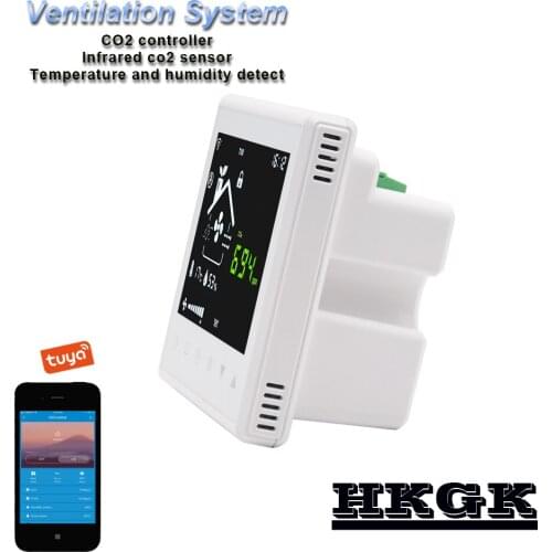 Indoor ventilation control system CO2 monitoring controller with WiFi&RS485 remote control