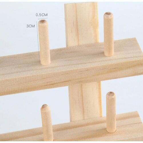 T21D Foldable Wooden Thread Holder 30/80/120 Spools Sewing Embroidery Thread Rack