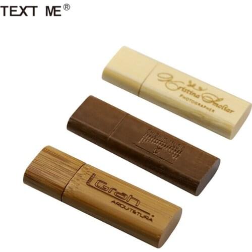TEXT MEUSB flash drive USB 2.0 4GB 8GB 16GB 32GB 64GB Pendrive gift custom LOGO natural wood memory card