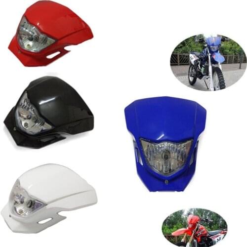 Universal motorcycle Enduro Headlight fairing With Bulb Dirt Bike Motocross Headlamp for SX EXC Honda WR 450 250 YZ TTR