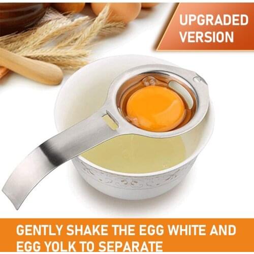 Egg Separator Egg Yolk White Filter Food Grade Egg Divider Stainless Steel Egg Sieve Kitchen Gadget Cook Baking Tool Dropshiping