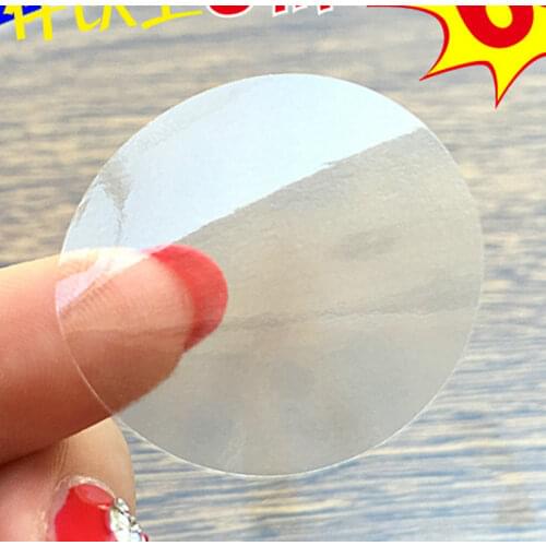 100 pieces 4.0cm blank round square PVC special seal transparent label oval label color printing box carton sticker