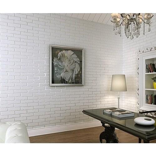 3D Stereo White Brick Wallpaper Bedroom Living Room Sofa TV Home Background Decoration