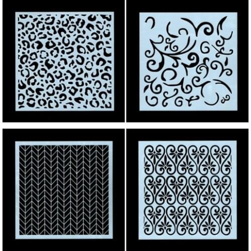 4PCS Leopard clouds pvc Layering Stencils for DIY Scrapbooking/photo album Decorative Embossing DIY Paper Cards Crafts